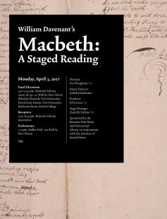 Poster of William Davenant’s Macbeth (1674)