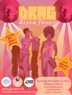 A poster for "Drag Disco Fever," featuring Natalia Fierce and Dro Lopez Fierce.