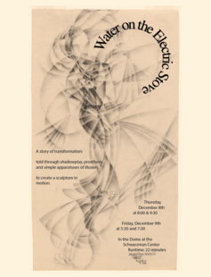 Water on the Electric Stove A story of transformation told though shadowplay, prosthesis, and simple apparatuses of illusion to create a sculpture in motion