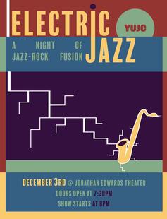 A poster for Electric Jazz - A Night of Jazz-Rock Fusion