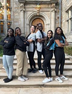 Three's Company President/Co-President of Dzana (left), Presidents of Steppin' Out (middle), and Captains of YJB (right)