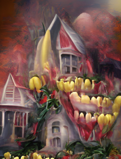 ivories haunted house art