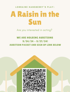 A Raisin in the Sun Auditions: September 24-27