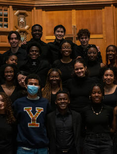 Yale Gospel Choir after our "Spirituals Through the Ages" concert on Sunday, February 26, 2023.