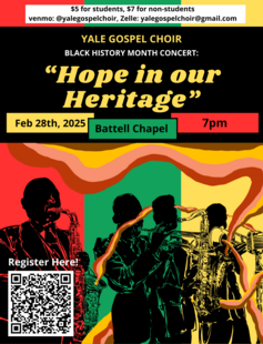 Poster for Yale Gospel Choir BHM concert