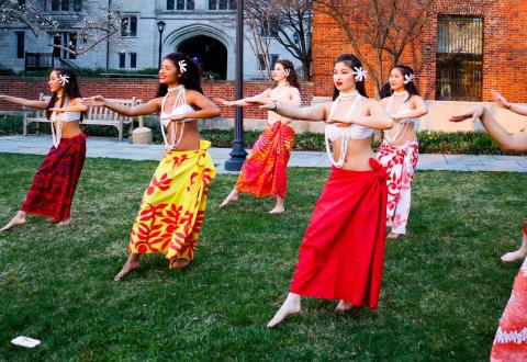 Photo of Shaka dancing at Yale University